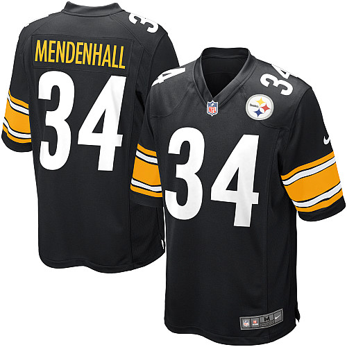 Pittsburgh Steelers 34 Rashard Mendenhall Black Nike Game NFL jerseys